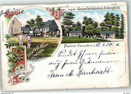 04654 O7241 Frauendorf b Geithain 1900 Lithographie Gesundheitskolonie E... - 13610768