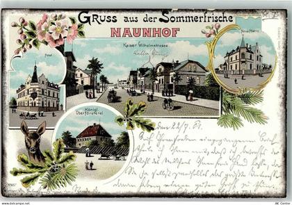 04683 O7245 Naunhof b Grimma Lithographie Post Kgl. Oberförsterei Reh Ka... - 13628740