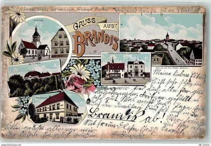 04821 O7253 Brandis b Wurzen 1902 Gebrauchsspuren Schloß Brandis Pfarrha... - 13459983