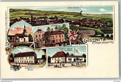 06647 O4801 Gößnitz b Naumburg, Saale Lithographie Gutsgebäude Tornau Ga... - 13660594