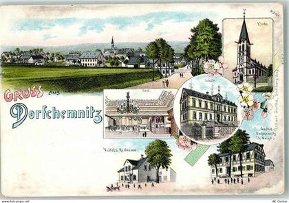 08297 O9151 Dorfchemnitz b Stollberg, Erzgeb Lithographie Voitels Gastha... - 13635419