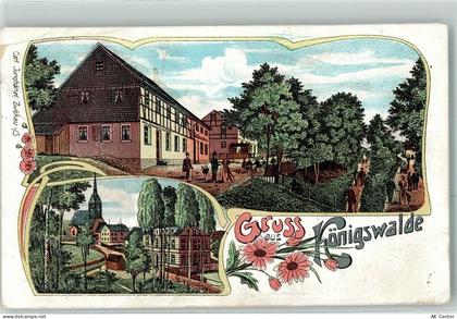 08412 O9621 Königswalde b Werdau, Sachs Gebrauchsspuren Lithographie - 13612892