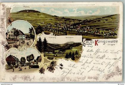 09471 O9309 Königswalde , Erzgeb Lithographie Postagentur Bärenstein Fic... - 13655376