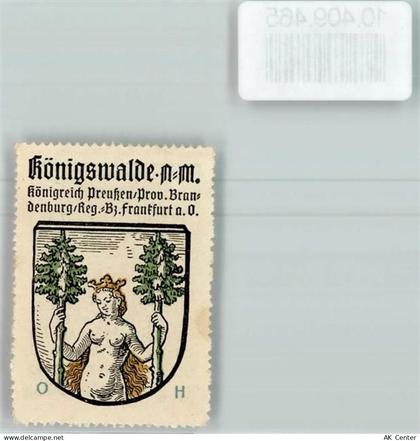 09471 O9309 Königswalde , Erzgeb - Vignette Wappen Kaffee Hag ca 1920-19... - 10409465