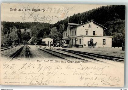 09517 O9347 Zöblitz 1905 - Bahnhof Oberlauterstein Bahnpost Chemnitz-Rei... - 13630621