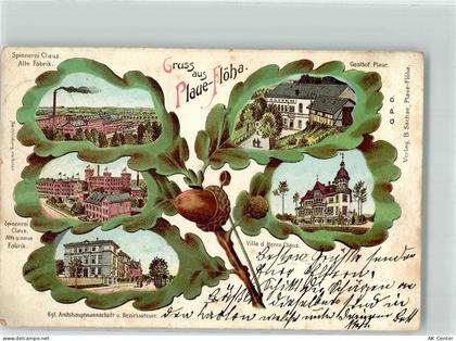 09557 O9380 Flöha 1906 Lithographie Eichenblatt Spinnerei Kgl. Amtshaupt... - 13629149