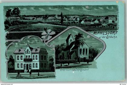10115 O1147 Mahlsdorf Lithographie Kirche aus 13. Jahrhundert Kolonialwa... - 13640225