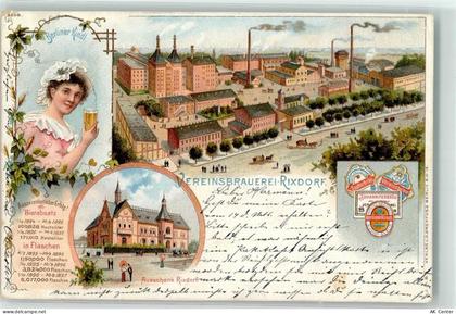 10115 W1000 Rixdorf 1898 Lithographie Vereinsbrauerei Ausschank Fabrikge... - 13627737