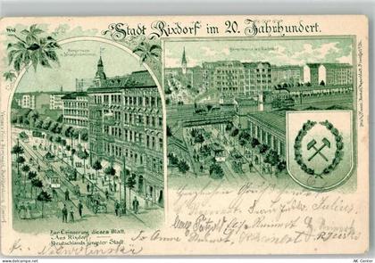 10115 W1000 Rixdorf 1900 Gebrauchsspuren Lithographie Stadt Rixdorf i. 2... - 13563123