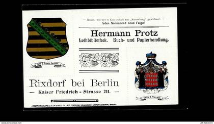 10115 W1000 Rixdorf - Leihbibliothek Hermann Protz Wappen - 51487429