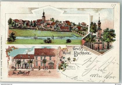15748 O1605 Märkisch Buchholz 1901 Lithographie Früher Wendisch Buchholz... - 13665048