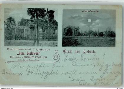 16515 O1407 Lehnitz 1898 - Gasthaus Zum Seelöwen Villenkolonie Mondschei... - 13528254