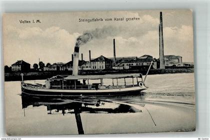 16727 O1420 Velten - Havel Kanal Dampfer Steingutfabrik - 13664007