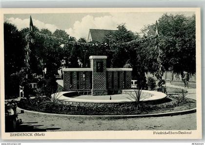16792 O1434 Zehdenick Foto AK Friedrich-Ebert-Denkmal Verlag Goldiner - 39975340