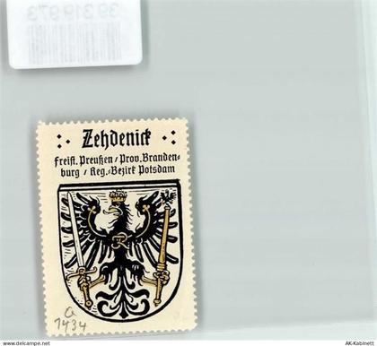 16792 O1434 Zehdenick Vignette Wappen Schwarzer Adler Schwert Kaffee Hag... - 39319973