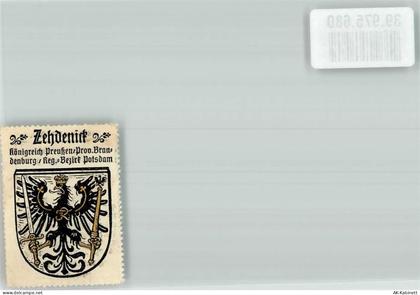 16792 O1434 Zehdenick Vignette Wappenmarke Kaffee Hag Nr. 208 - 39975680
