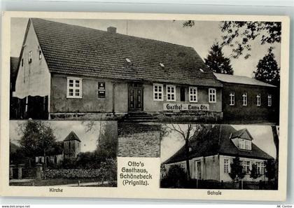 16866 O1901 Schönebeck b Pritzwalk - Gasthaus Emma Otto Kirche Schule - 13632616