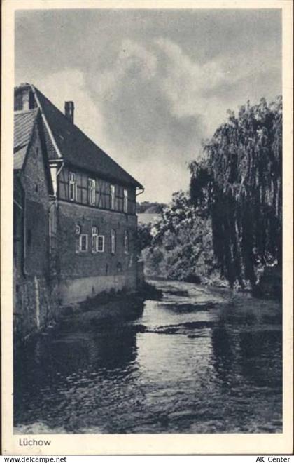 29439 W3130 Lüchow um 1920/30 - Lüchow, Haus, Fluss, Birke,Adolf Kunkel ... - 20024866