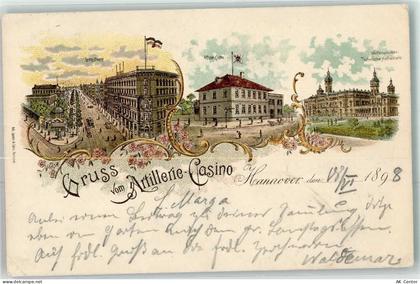 30159 W3000 Hannover 1898 Lithographie Artillerie-Casino Offizier-Casino... - 13619776