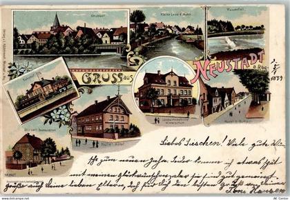 31535 W3057 Neustadt am Rübenberge 1899 Lithographie Gasthaus Stürkelt M... - 13652385