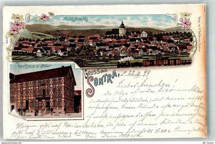 36205 W6443 Sontra 1899 Lithographie Gasthaus zum Adler - 13639837