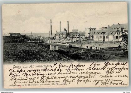 39164 O3105 Klein Wanzleben 1904 - Östliche Dorfansicht Industriegelände... - 13659384