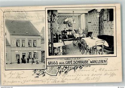 39164 O3120 Wanzleben 1906 - Cafe Schraube Cafestube - 13639479