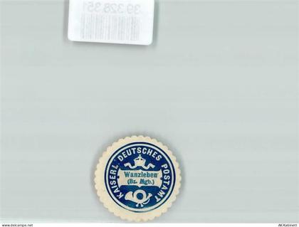39164 O3120 Wanzleben Siegelmarke Postwesen Kaiserl. Deutsches Postamt W... - 39328351