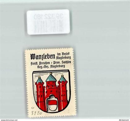 39164 O3120 Wanzleben - Vignette Wappen Freist. Preußen Prov. Sachsen Re... - 39322180