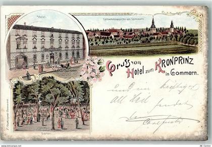 39175 O3104 Gommern 1900 Lithographie Hotel Zum Kronprinz - 13613033