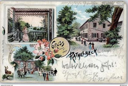 40699 W4006 Erkrath Lithographie Gruss aus der Rathelbeck - 51497641