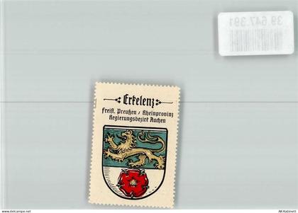 41812 W5140 Erkelenz Vignette Vignette Wappen goldener Löwe rote Blume... - 39647391