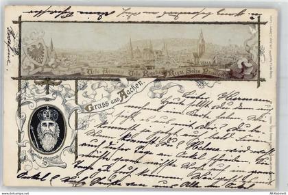 52062 W5100 Aachen 1901 Lithographie / Künstlerkarte Gruß aus Aachen - 51531197