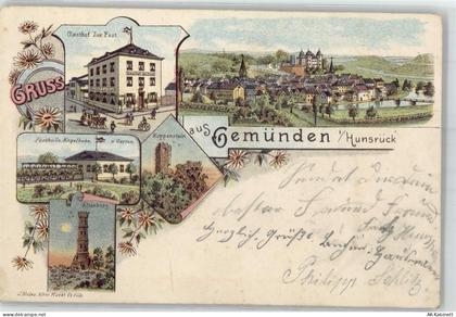 55490 W6545 Gemünden , Hunsrück 1903 - Gasthaus Zur Post Burg Koppenstei... - 51815229