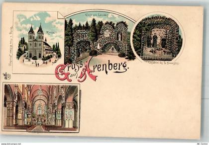56068 W5400 Arenberg Lithographie Grotte v. Loudes Einsiedelei d. hl. Fr... - 13994267