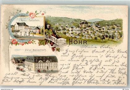56203 W5410 Höhr-Grenzhausen 1900 Lithographie Hotel Müllenbach Keram. F... - 13638348