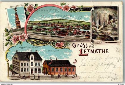 58636 W5860 Letmathe 1903 Lithographie Kriegerdenkmal Gasthaus zur Traub... - 13656051