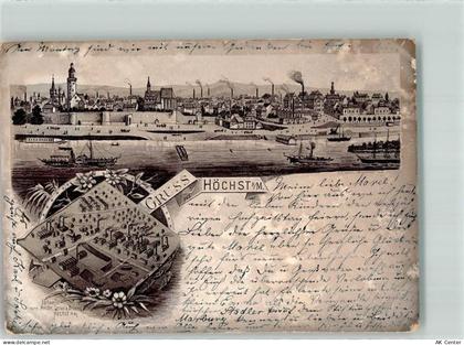 60308 W6000 Höchst 1896 Lithographie Vorläufer Farbwerke Höchst Main - 13628509