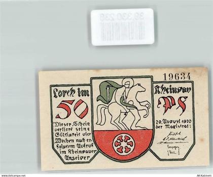 65391 W6223 Lorch , Rheingau - Notgeld 50 Pfennig Lorch im Rheingau Nr. ... - 39330238