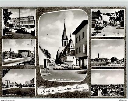 68519 W6806 Viernheim - Apostelkirche Pelzhandlung Blick vom Hochhaus St... - 52195485