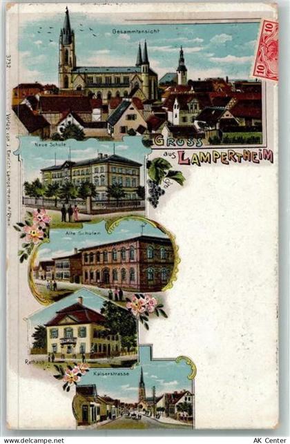 68623 W6840 Lampertheim , Hess 1913 Lithographie Neue Schule Alte Schule... - 13614135