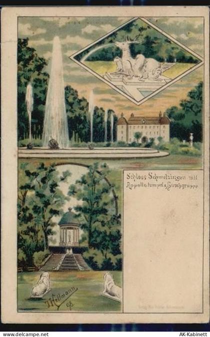 68723 W6830 Schwetzingen Künstlerkarte 1898 Schloss Schwetzingen Appollo... - 51653065