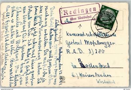 79790 W7897 Reckingen , Kr Waldshut - Landpoststempel über Waldshut - 10496202