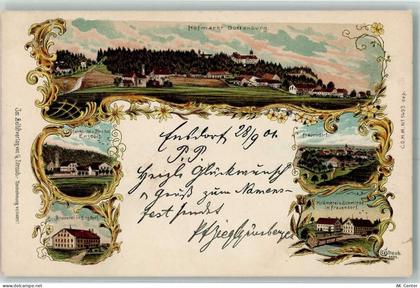 83536 W8091 Ensdorf , Gem Gars a Inn 1901 Lithographie Pfarrkirche Pfarr... - 13604777