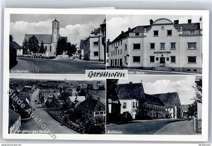 86368 W8906 Gersthofen - Augsburger Strasse , Rathaus, Gasthaus zum Seit... - 51259212
