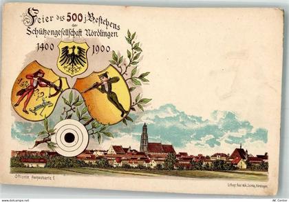 86720 W8860 Nördlingen Lithographie 500 Jahre Schützengessellschaft Nord... - 13646217