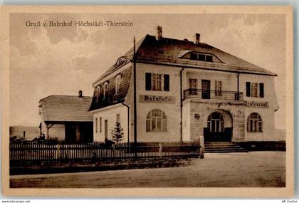 95186 W8671 Höchstädt , Oberfr Foto AK Bahnhof Höchstädt-Thierstein Bahn... - 13642854