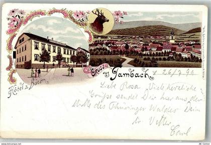 99897 O5809 Tambach-Dietharz , Thüringer Wald 1899 Lithographie Hotel zu... - 13662667