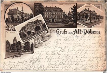 ALT-DÖBERN GERMANY VORLAUFER 1892 EARLY VINTAGE LITHO POSTCARD (B42474)