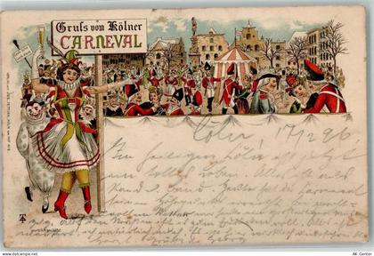 W5000 Köln Stadt Kölner Karneval Karneval 1896 Lithographie - 13605489